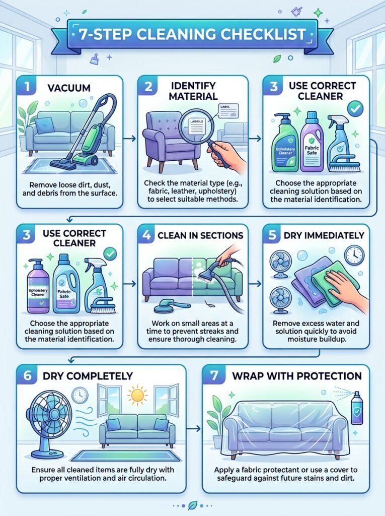How to Clean Furniture Before Moving: Complete Guide for First-Time Renters (2026)