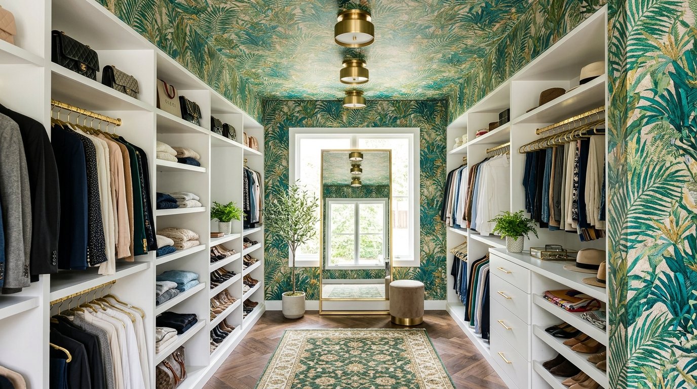 Closet with Wallpaper: 11 Stunning Ideas to Upgrade Your Space